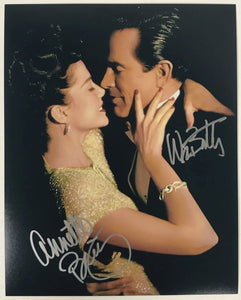 Warren Beatty & Annette Bening Signed Autographed "Bugsy" Glossy 8x10 Photo - Lifetime COA
