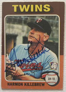Harmon Killebrew (d. 2011) Signed Autographed 1975 Topps Baseball Card - Minnesota Twins