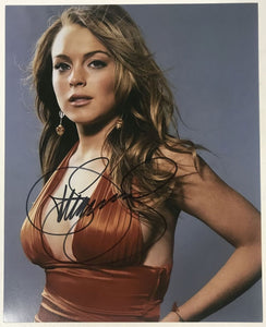 Lindsay Lohan Signed Autographed Glossy 8x10 Photo - Lifetime COA