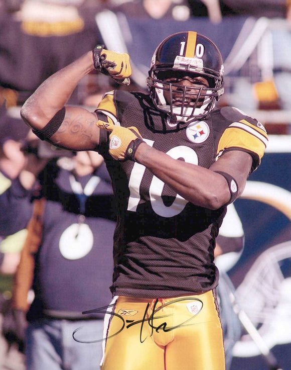 Santonio Holmes Signed Autographed Glossy 8x10 Photo - Pittsburgh Steelers