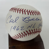 Carl Boles Signed Autographed "1962 NL Champs" Official Major League (OML) Baseball - Lifetime COA