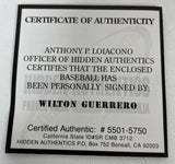 Wilton Guerrero Signed Autographed Official League Baseball - HIdden Authentics COA