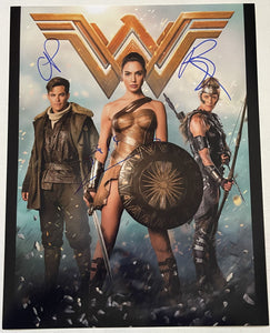 Gal Gadot, Chris Pine & Robin Wright Signed Autographed "Wonder Woman" Glossy 11x14 Photo - Lifetime COA