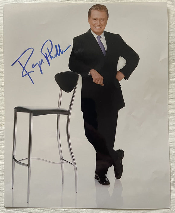 Regis Philbin (d. 2020) Signed Autographed Glossy 8x10 Photo - Lifetime COA