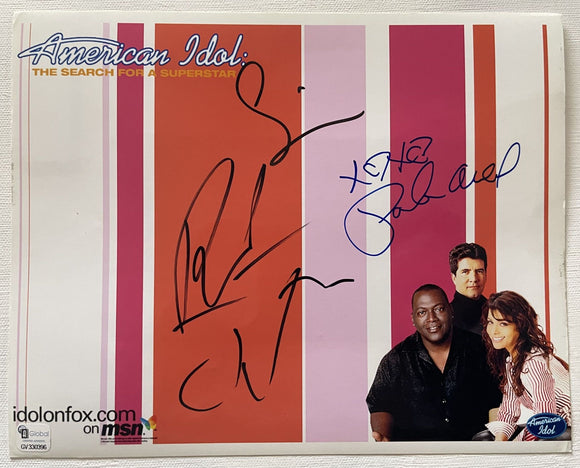 Randy Jackson, Simon Cowell & Paula Abdul Signed Autographed 
