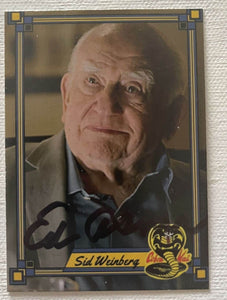 Ed Asner (d. 2021) Signed Autographed 2020 Cobra Kai Trading Card - Lifetime COA