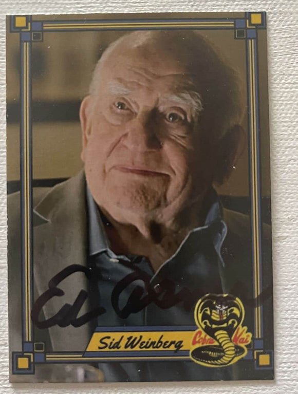 Ed Asner (d. 2021) Signed Autographed 2020 Cobra Kai Trading Card - Lifetime COA