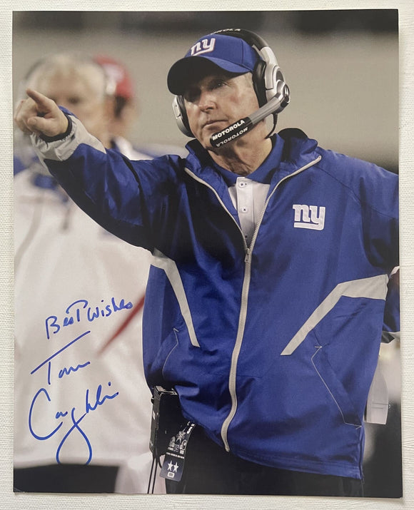 Tom Coughlin Signed Autographed Glossy 8x10 Photo - New York Giants