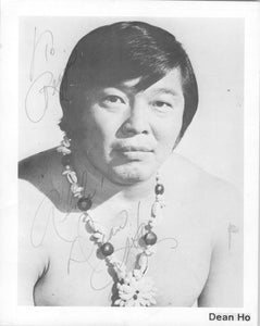Dean Ho (d. 2021) Signed Autographed Vintage Glossy 8x10 Photo Legendary Wrestler - Lifetime COA