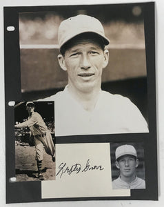 Lefty Grove (d. 1975) Signed Autographed Vintage Signature 8.5x11 Display - Lifetime COA