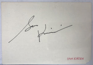 Sam Kinison (d. 1992) Signed Autographed White 3x5 Index Card - Lifetime COA