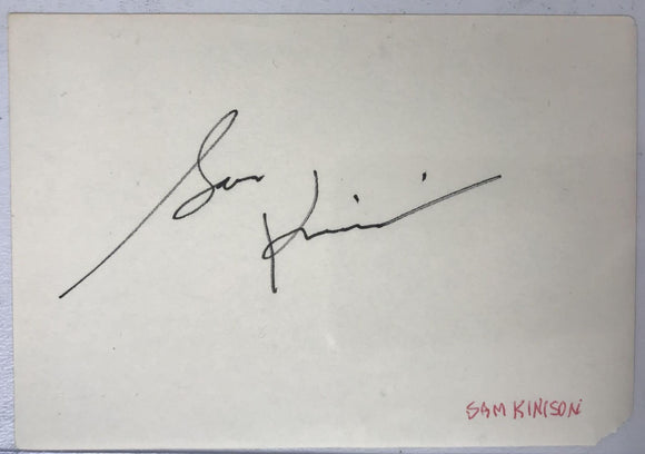 Sam Kinison (d. 1992) Signed Autographed White 3x5 Index Card - Lifetime COA