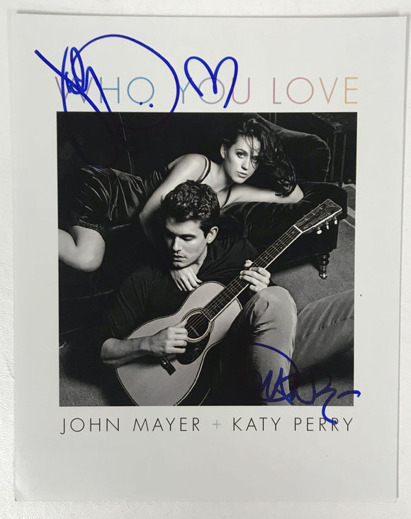 John Mayer & Katy Perry Signed Autographed 