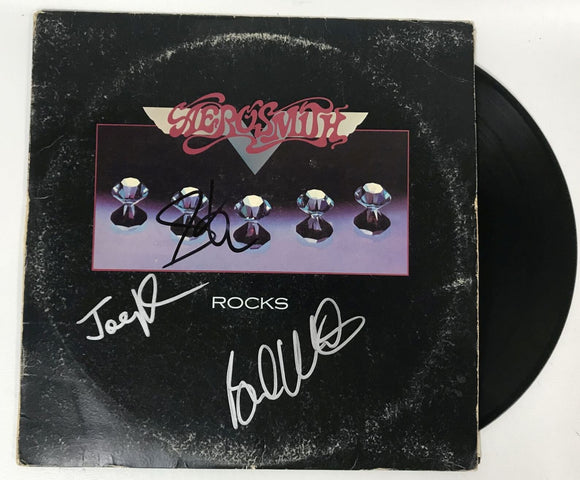 Steven Tyler, Joey Kramer & Brad Whitford Signed Autographed 