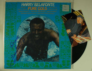 Harry Belafonte Signed Autographed "Pure Gold" Record Album - Lifetime COA