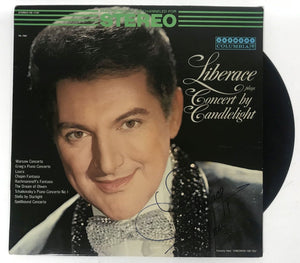 Liberace (d. 1987) Signed Autographed "Concert By Candlelight" Record Album - Lifetime COA