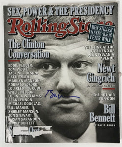 Bill Clinton Signed Autographed Complete "Rolling Stone" Magazine - Lifetime COA