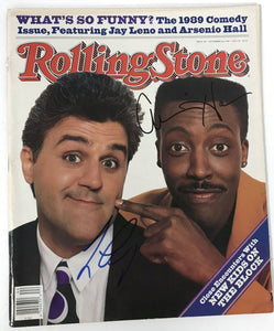 Jay Leno & Arsenio Hall Signed Autographed Complete "Rolling Stone" Magazine - Lifetime COA