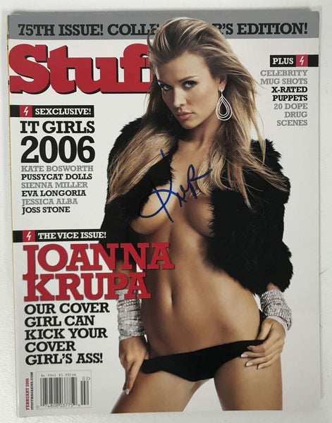 Joanna Krupa Signed Autographed Complete "Stuff" Magazine - Lifetime C   Autographed Wax