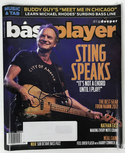 Sting Signed Autographed Complete "Bass Player" Magazine - Lifetime COA