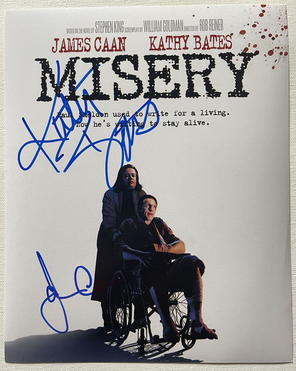 Kathy Bates & James Caan Signed Autographed 