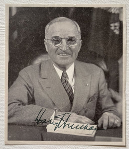 Harry S. Truman (d. 1972) Signed Autographed Vintage 3.75x4 Book Photo - Lifetime COA