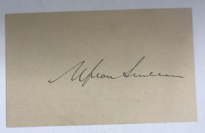 Upton Sinclair (d. 1968) Signed Autographed Vintage 3x5 Signature Card - Mueller Authenticated