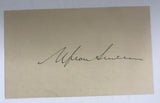 Upton Sinclair (d. 1968) Signed Autographed Vintage 3x5 Signature Card - Mueller Authenticated