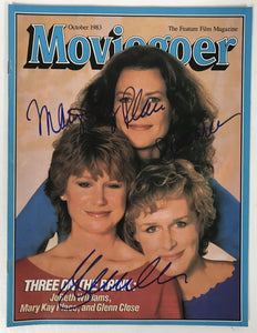 Glenn Close, JoBeth Williams & Mary Kay Place Signed Autographed Complete "Moviegoer" Magazine - Lifetime COA