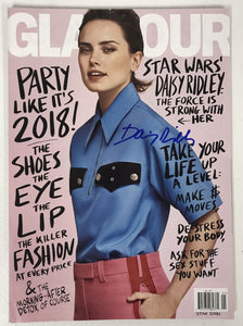 Daisy Ridley Signed Autographed Complete "Glamour" Magazine - Lifetime COA