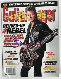 Brian Setzer Signed Autographed Complete "Guitar Player" Magazine - Lifetime COA