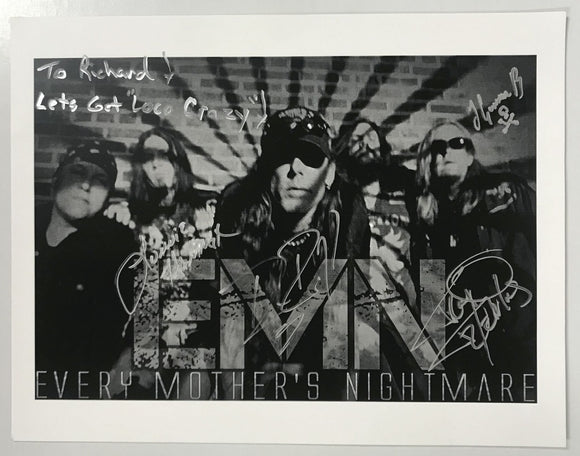 Every Mother's Nightmare Band Signed Autographed 8x10 Photo - Lifetime COA
