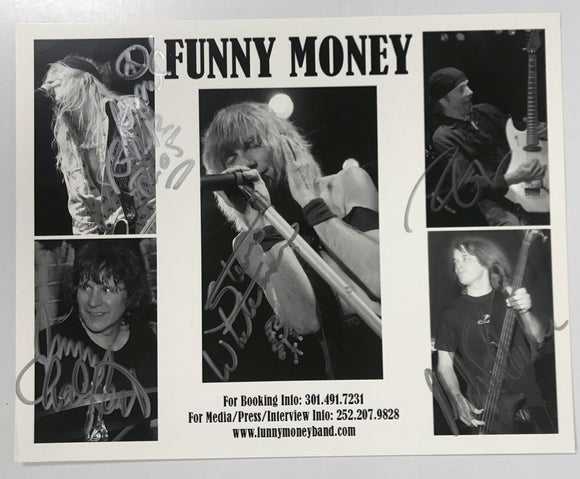 Funny Money Band Signed Autographed 8x10 Photo - Lifetime COA