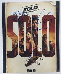 Alden Ehrenreich, Emilia Clarke & Donald Glover Signed Autographed "Solo" Star Wars Glossy 8x10 Photo - Lifetime COA