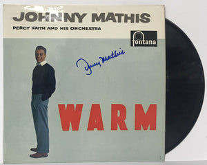 Johnny Mathis Signed Autographed "Warm" Record Album - Lifetime COA