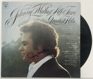 Johnny Mathis Signed Autographed "All-Time Greatest Hits" Record Album - Lifetime COA