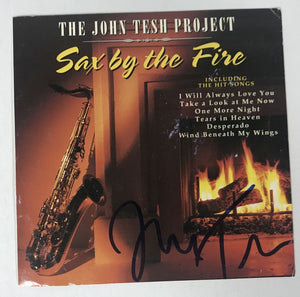 John Tesh Signed Autographed "Sax By the Fire" CD Cover - Lifetime COA