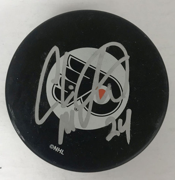Chris Mcallister Signed Autographed Philadelphia Flyers Hockey Puck - Lifetime COA