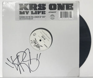 KRS One Signed Autographed "My Life" Record Album - Lifetime COA