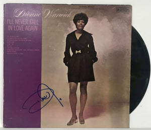 Dionne Warwick Signed Autographed "I'll Never Fall in Love Again" Record Album - Lifetime COA