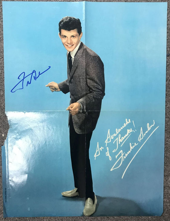Frankie Avalon Signed Autographed Vintage 18x24 Wall Poster - Lifetime COA