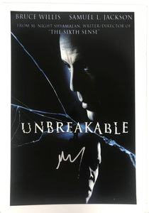 M. Night Shyamalan Signed Autographed "Unbreakable" 11x17 Movie Poster - Lifetime COA