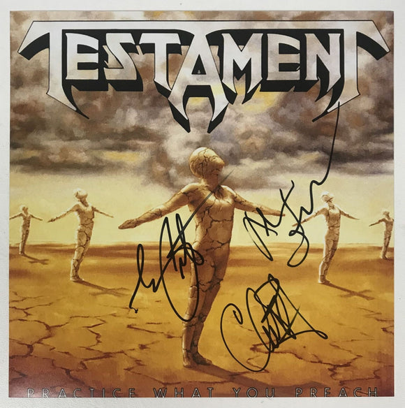 Testament Band Signed Autographed 12x12 Promo Photo - Lifetime COA