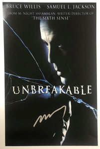 M. Night Shyamalan Signed Autographed "Unbreakable" 11x17 Movie Poster - Lifetime COA