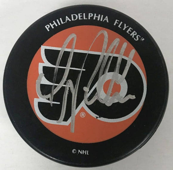 Luke Richardson Signed Autographed Philadelphia Flyers Hockey Puck - Lifetime COA