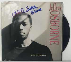 Jeffrey Osborne Signed Autographed "She's on the Left" 45 RPM Record Album - Lifetime COA